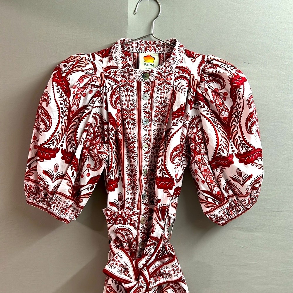 FARM RIO Tropical Cameo Romper size XS - Picture 3 of 8